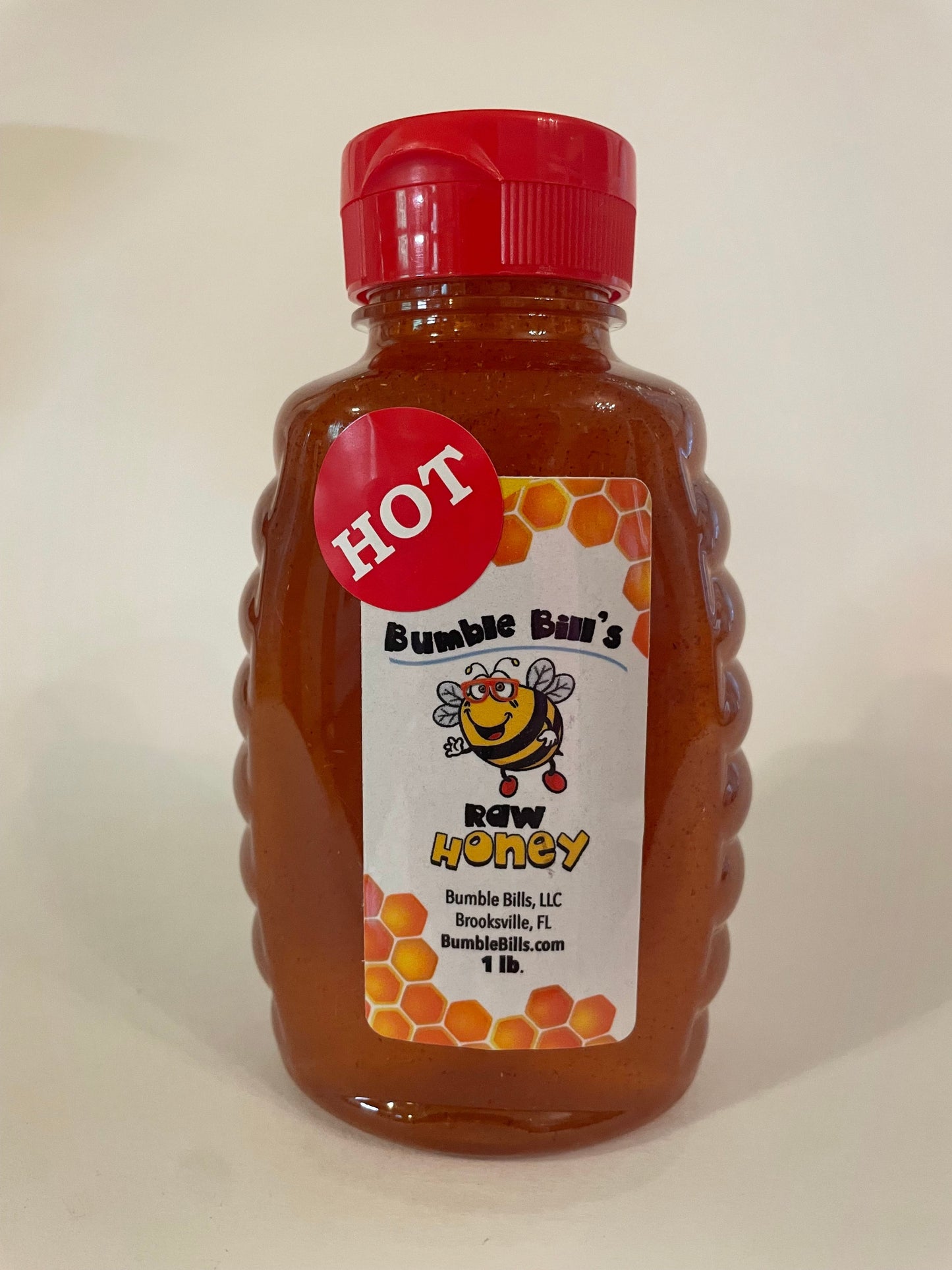 1 lb. of Bumble Bill's Hot Raw Honey
