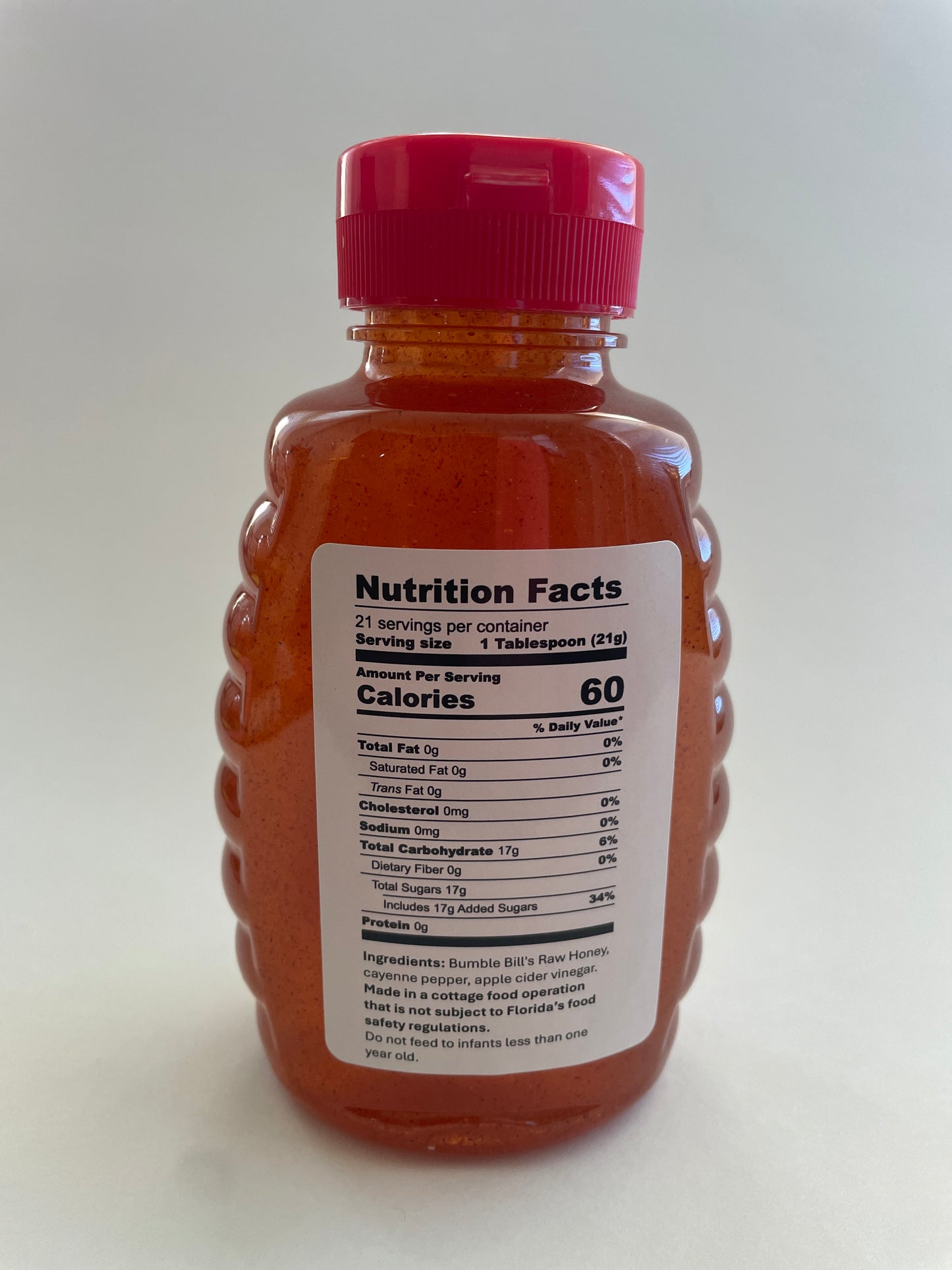 1 lb. of Bumble Bill's Hot Raw Honey