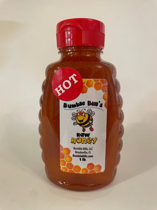 1 lb. of Bumble Bill's Hot Raw Honey